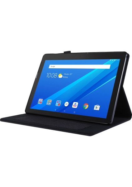 Lenovo Tab E10-SIYAH Için Kumaş Doku Deri Tablet Kabuğu Kart Tutucu Standı (Yurt Dışından) indirimleri