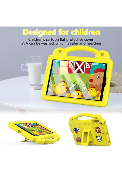 iPad Mini (2019) 7.9 Inç/ipad Mini 4/3/2/1 Düşmeye Dayanıklı Tablet Kılıfı Ayaklık El Tutacağı Çizilmeye Karşı Koruyucu Kılıf-Sarı (Yurt Dışından) fiyatları