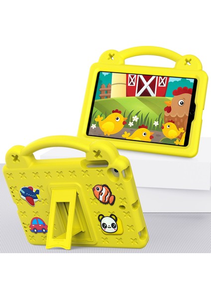 iPad Mini (2019) 7.9 Inç/ipad Mini 4/3/2/1 Düşmeye Dayanıklı Tablet Kılıfı Ayaklık El Tutacağı Çizilmeye Karşı Koruyucu Kılıf-Sarı (Yurt Dışından) fırsatları