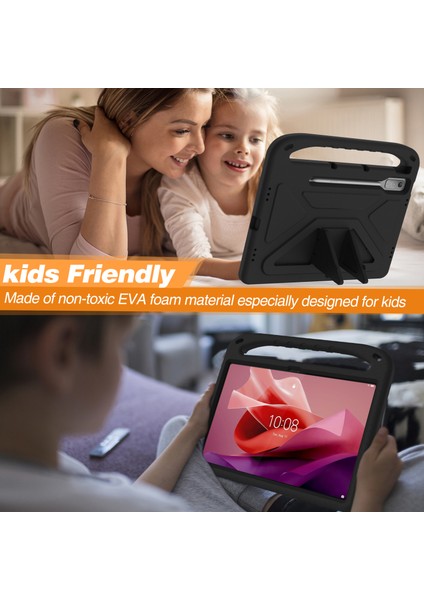 Lenovo Tab P12 Eva Kılıf Saplı Darbeye Dayanıklı Çocuk Dostu Tablet Kılıfı-Siyah (Yurt Dışından) fırsatları