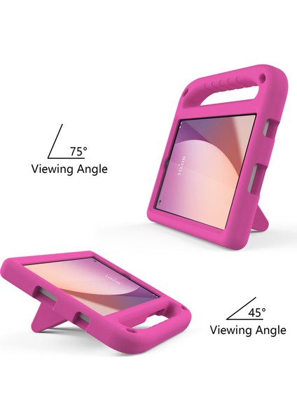 Lenovo Tab M8 (4. Nesil) 2024 TB-301XU/M8 (4. Nesil) 2023 TB-300FU El Tutacağı Eva Tablet Kılıfı Katlanabilir Destekli Tablet Kılıfı-Gül (Yurt Dışından) modelleri