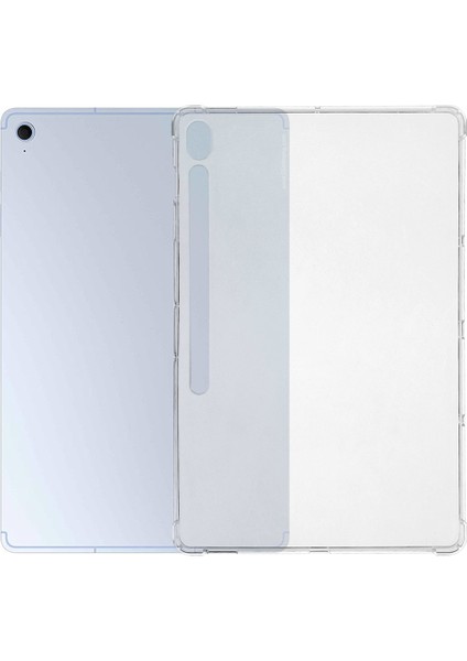 Samsung Galaxy Tab S10 Fe+Kılıf Dört Köşe Darbeye Dayanıklı Şeffaf Tablet Tpu Kılıfı (Yurt Dışından)