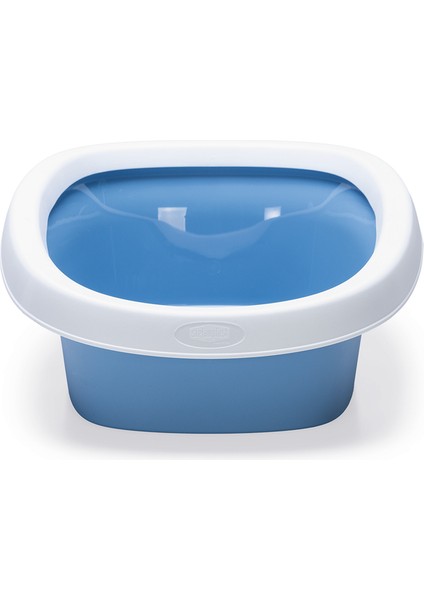 Yüksek Kenarlı Açık Kedi Tuvaleti, Mavi Beyaz, 39X58X17CM modelleri