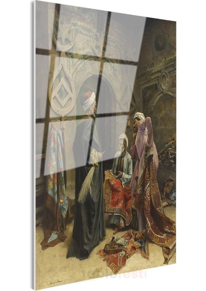 Osman Hamdi Bey - Halı Tüccarları Cam Tablo modelleri