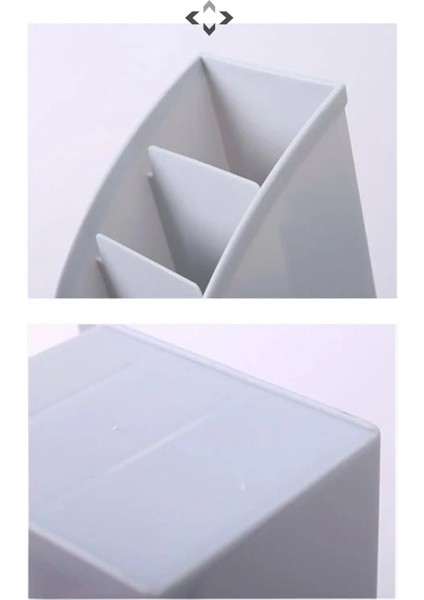 3'lü Renkli Çok Amaçlı Masaüstü Düzenleyici Kalemlik Makyaj Organizer