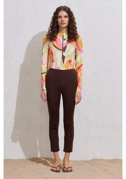 Tesettür Mayo Boru Paça Pantolon Kahve fiyatları