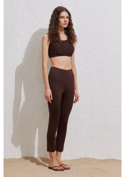 Tesettür Mayo Boru Paça Pantolon Kahve fırsatları