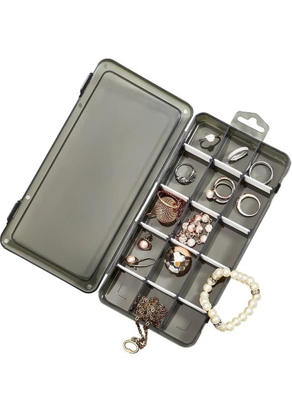 Füme 15 Bölmeli Ayarlanabilir Takı ve Boncuk Organizer Seti (10 Adet) modelleri