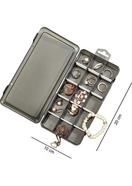 Füme 15 Bölmeli Ayarlanabilir Takı ve Boncuk Organizer Seti (10 Adet) fırsatları