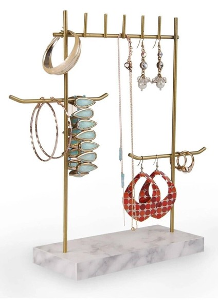 Gold ve Beyaz Şık Takı Standı, Zarif ve Detaylı Tasarım modelleri