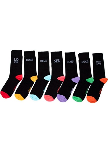 Design Moods Up 7'li Erkek Soket Çorap Koleksiyon Aşık Meraklı Relaxed Sexy Sakin Şanslı Mutlu