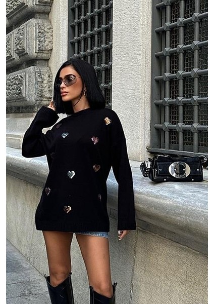 Molly Kalp Desenli Triko Örme Kazak 1339