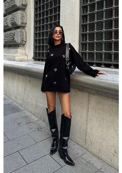 Molly Kalp Desenli Triko Örme Kazak 1339 fiyatları