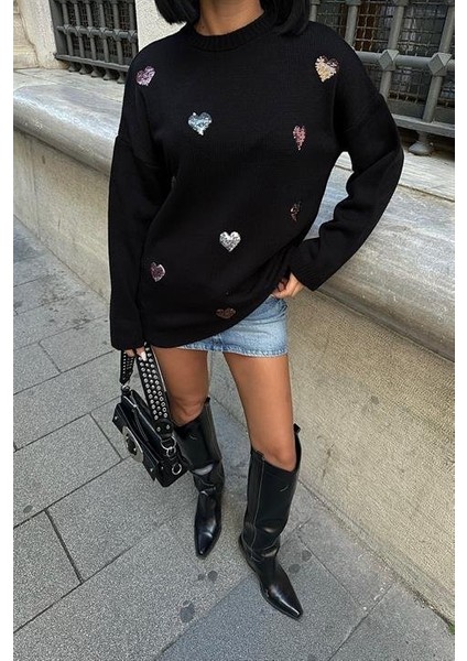 Molly Kalp Desenli Triko Örme Kazak 1339