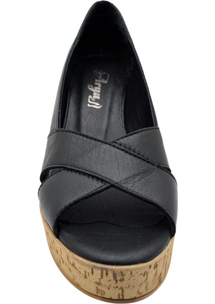 Flavine | Kadın Hakiki Deri Dolgu Topuklu Ayakkabı - Siyah - 38 modelleri