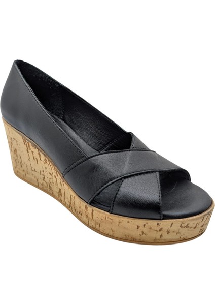 Flavine | Kadın Hakiki Deri Dolgu Topuklu Ayakkabı - Siyah - 38 indirimleri