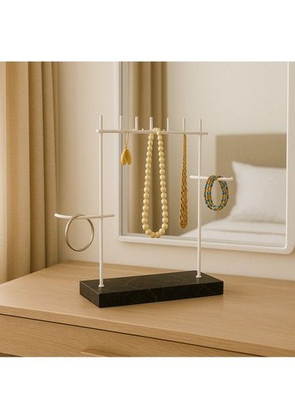Beyaz Veya Siyah Takı Sergileme Standı, Şık ve Kullanışlı Tasarım.