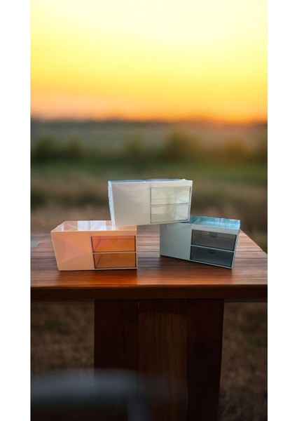 Beyaz 3 Bölmeli Çok Amaçlı Organizer, Düzenli Saklama Çözümü