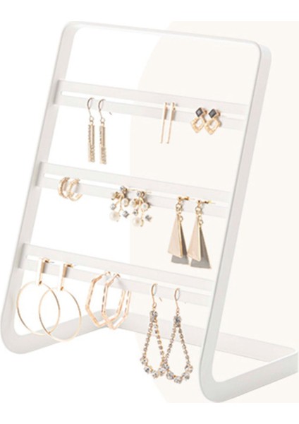 Beyaz Takı Düzenleyici, Şık ve Kullanışlı Takı Standı, Kolye, Yüzük ve Küpe Kutusu fırsatları