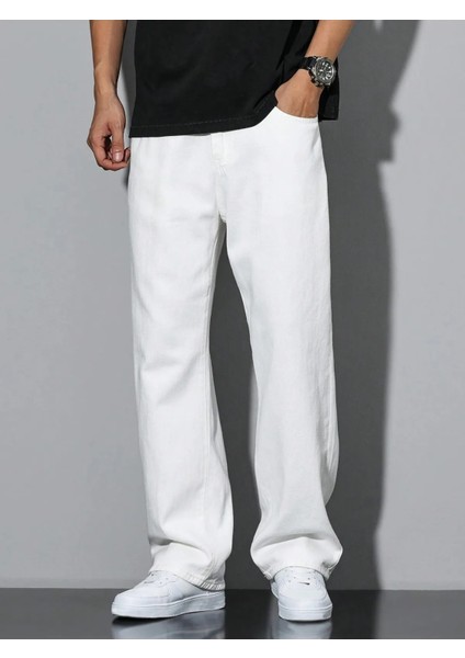 Erkek Baggy Casuel Jean Kot Pantolon