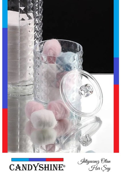 Şık Beyaz Silindir Pamuk Organizer, Modern ve Lüks Kozmetik Düzenleyici fiyatları