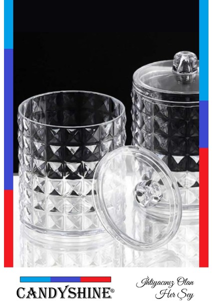 Şık Beyaz Silindir Pamuk Organizer, Modern ve Lüks Kozmetik Düzenleyici indirimleri