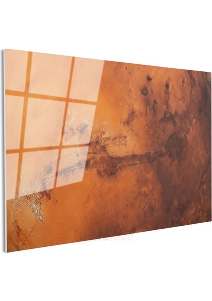 Mars Manzarası - Kızıl Gezegenin Yüzey Oluşumları Cam Tablo modelleri