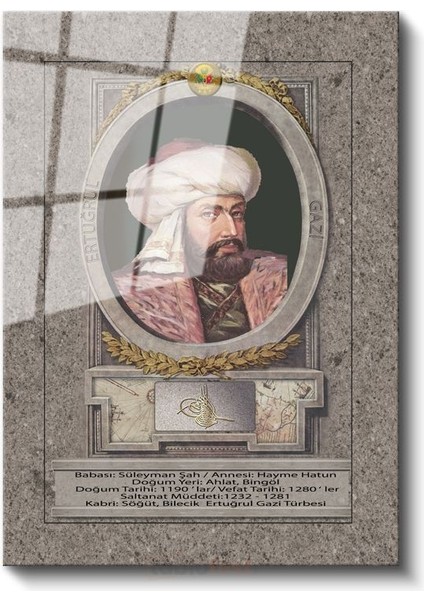 Osmanlı Padişahları - Ertuğrul Gazi Cam Tablo fiyatları