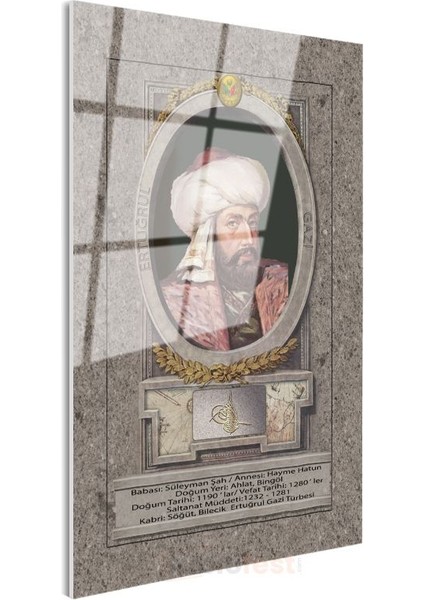 Osmanlı Padişahları - Ertuğrul Gazi Cam Tablo modelleri