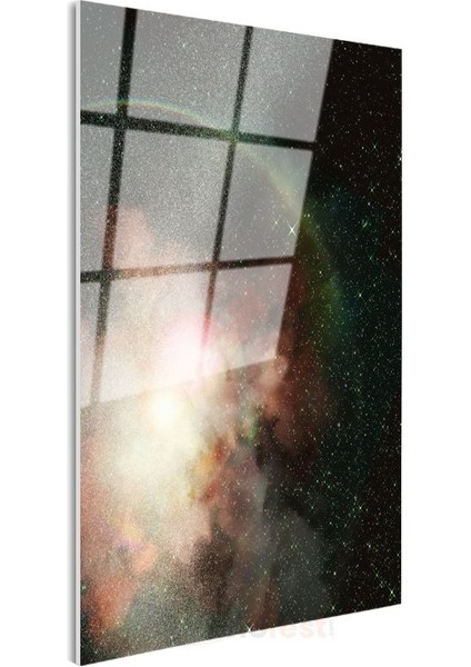Kozmik Nebula - Renkli Uzay Bulutu Cam Tablo