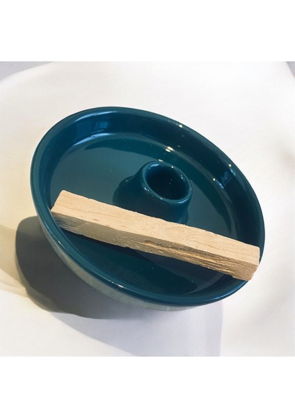 Elite Seramik Palo Santo Tütsülük Petrol Mavisi 14X14CM 1 Adet