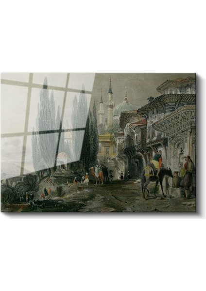 Osmanlı Istanbul - Tarihi Yarımada Manzarası Cam Tablo fiyatları