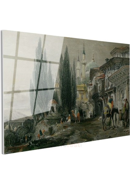 Osmanlı Istanbul - Tarihi Yarımada Manzarası Cam Tablo modelleri