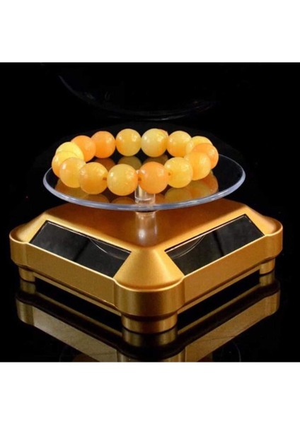 Altın Renkli 360 Derece Döner Ürün Standı, Şık ve Kullanışlı Tasarım