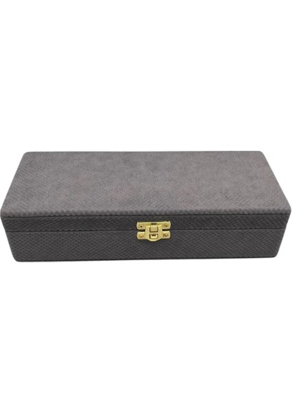 Keten Kumaş Gri Kapaklı Tesbih Sergileme Kutusu 25X10 cm fırsatları
