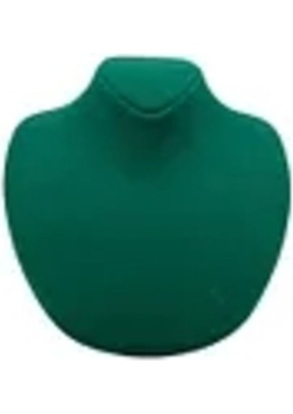 Yeşil Süet Kumaş Takı Sergileme Mankeni 20/18 cm Kolye Gerdanlık Için