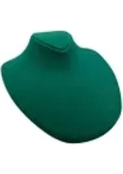 Yeşil Süet Kumaş Takı Sergileme Mankeni 20/18 cm Kolye Gerdanlık Için