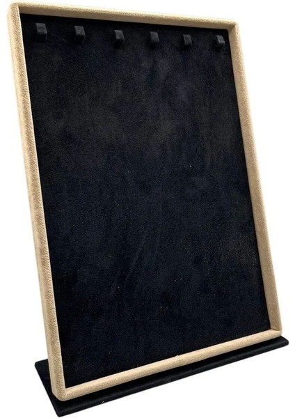 Süet Kumaş Siyah Tırnaklı Stand, 34X24 Cm, Şık ve Kullanışlı Aksesuar.