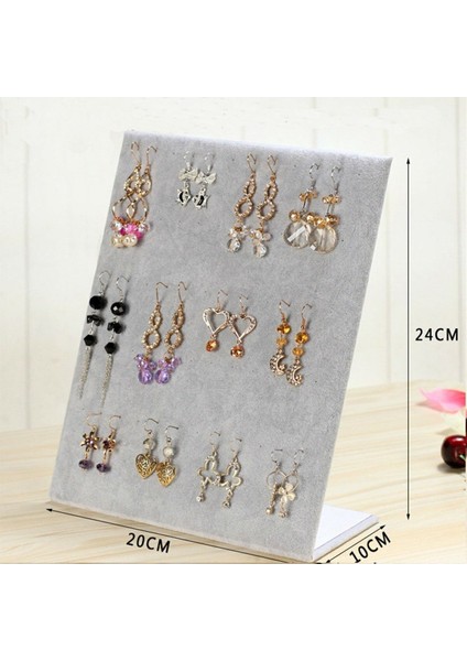 30'lu Dik Ayaklı Gri Küpelik Standı, Şık ve Kullanışlı Tasarım.