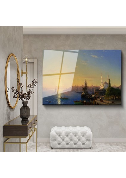 Istanbul Silueti - Boğaz Manzarası Cam Tablo