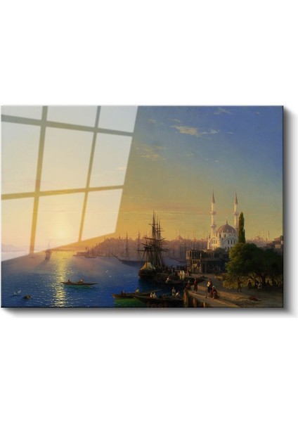 Istanbul Silueti - Boğaz Manzarası Cam Tablo fiyatları