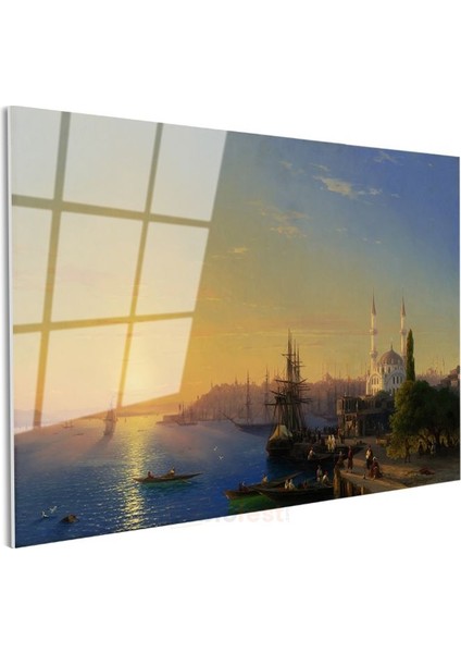 Istanbul Silueti - Boğaz Manzarası Cam Tablo modelleri