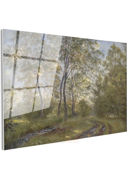 Alfred Sisley - Ağaçlık Patika Cam Tablo modelleri