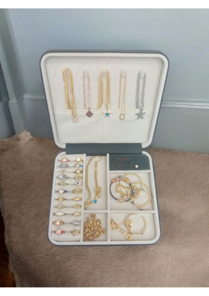 Büyük Boy 27X24 Takı Düzenleyici Ahşap Saklama Kutusu Seyahat Çantası