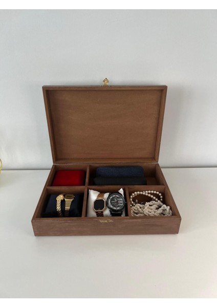 Modern Çiçek Desenli Ahşap Takı Kutusu, Şık ve Zarif Tasarım fiyatları