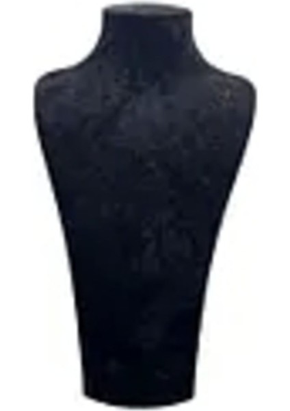 Yerli Süet Kumaş Elisia Manken, Siyah, 25/12 Cm, Takı Sergileme, Gerdanlık, Şık ve Zarif