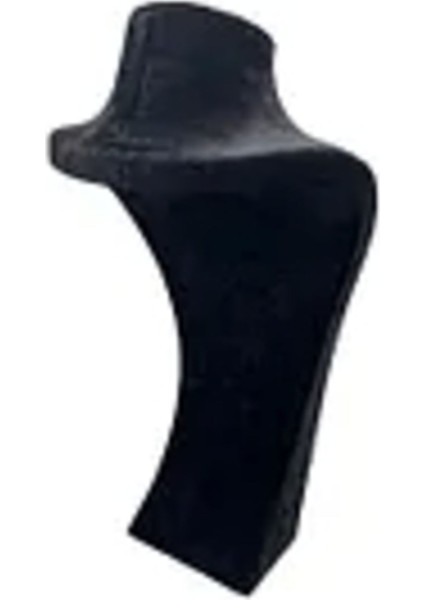Yerli Süet Kumaş Elisia Manken, Siyah, 25/12 Cm, Takı Sergileme, Gerdanlık, Şık ve Zarif