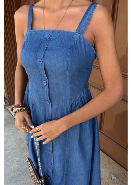 Korsaj Detaylı Midi Tensel Elbise 2884 modelleri