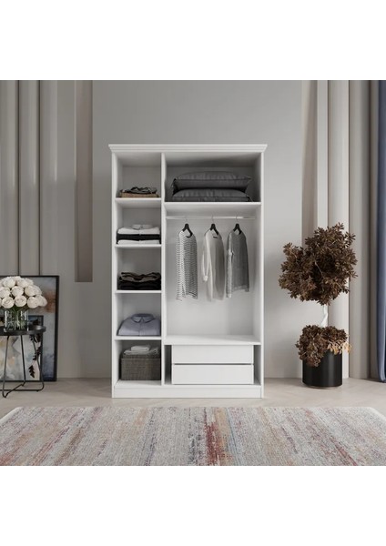 Toprak 3 Kapaklı Bazalı Gardırop Tamamı Mdf modelleri