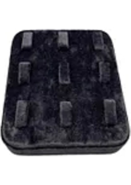 Siyah Süet Kumaş Çoklu Tırnaklı Yüzük Sergileme Aksesuar 12/11 cm fiyatları